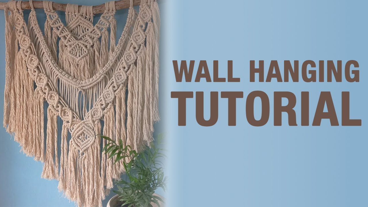 Intricate macrame wall hanging tapestry